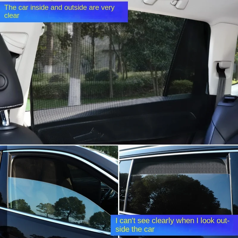 

Auto Abat Vent Window Magnetic Suction Mesh Sunscreen Heat Insulated Sunshade Cloth Sun Visor