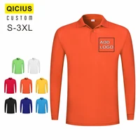 new low priced breathable long sleeved polo shirt men and women custom embroidery printing comfortable top autumn and winter