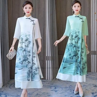 2022 women traditional dress vietnam ao dai traditional dress cheongsam dress chinoise aodai elegant party dress gowns vestido