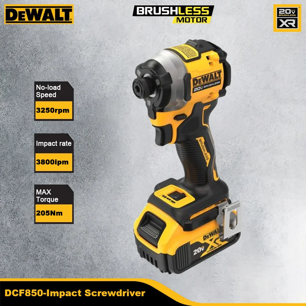

Шуруповерт ударный Dewalt DCF850, 205Nm, 3250 об/мин, 3800ipm