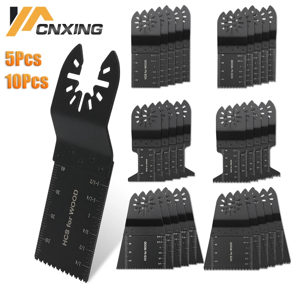 5/10Pcs 34mm Universal Saw Blade Set HCS for Cutting Wood Plastic Oscillating Saw Blades Multi-function DIY Accessories Tool