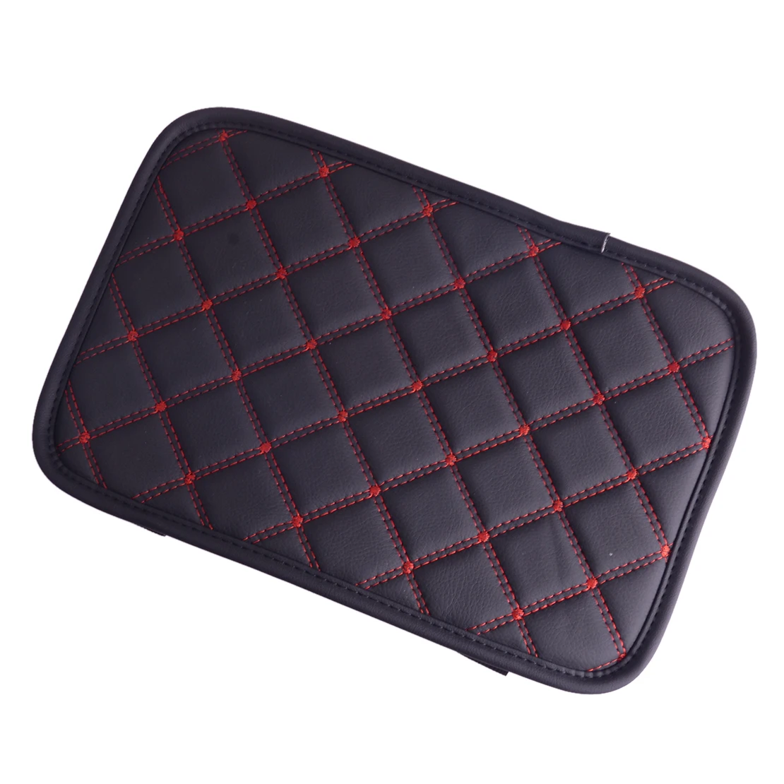 

Универсальная автомобильная Передняя Центральная консоль подлокотник чехол накладка подушка коврик черная искусственная кожа с красной л...