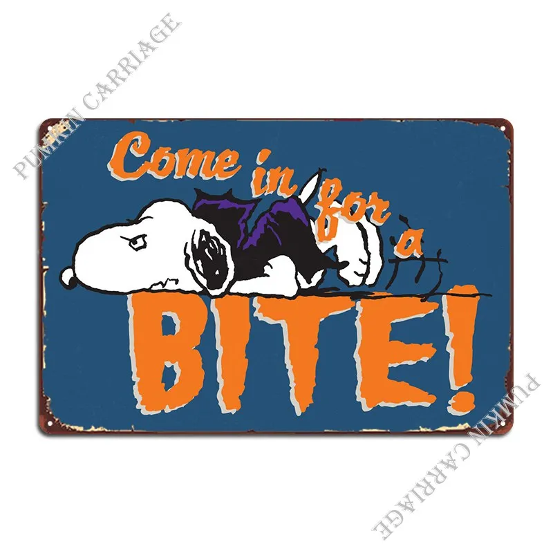 

Come In For A Bite Metal Plaque Poster Pub Mural Wall Decor Vintage Club Tin Sign Poster