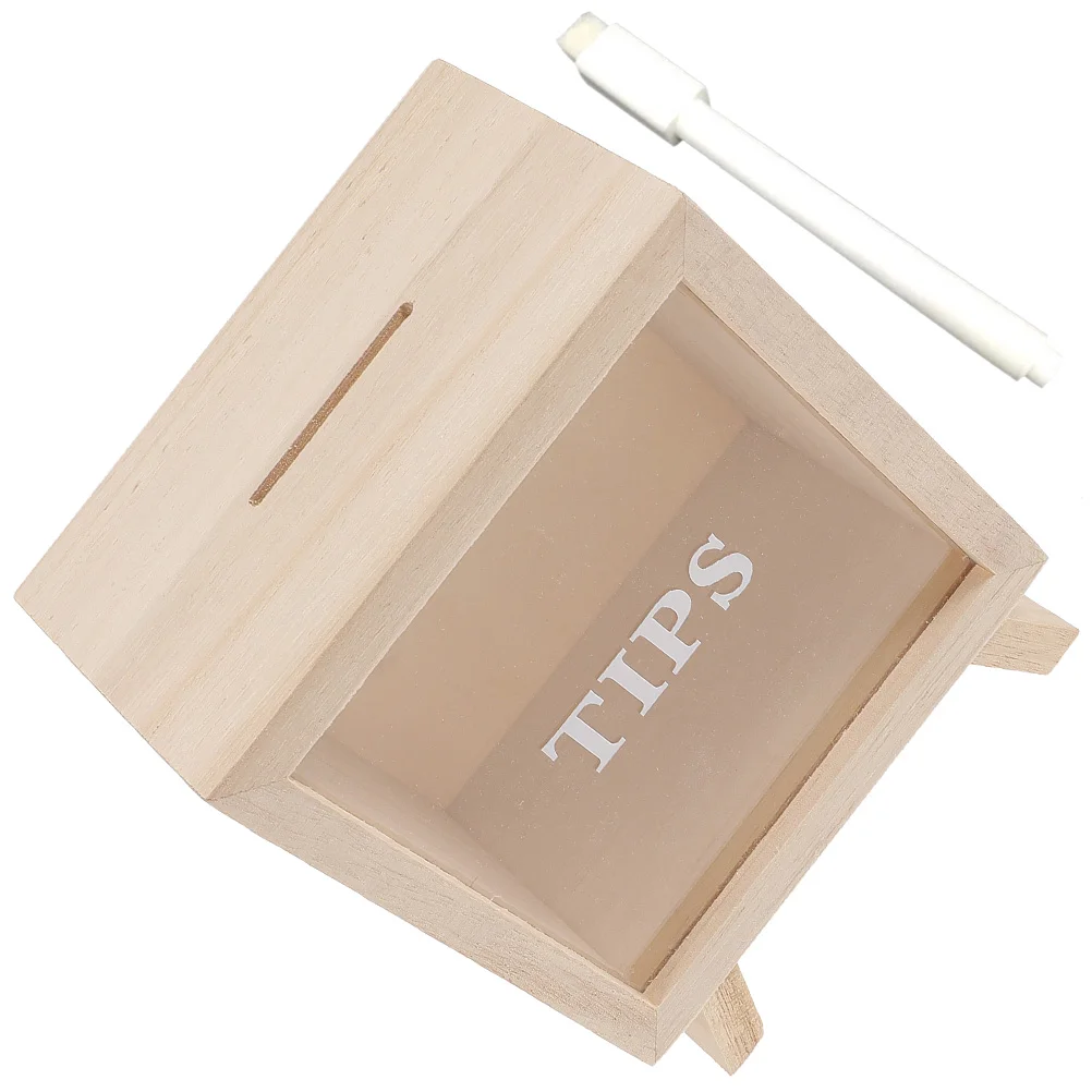 

Savings Box Wood Coin Bank Home Adukt Toys Creative Display Case Piggy Kids Wooden Picture Frames Unbreakable Money Only Pot