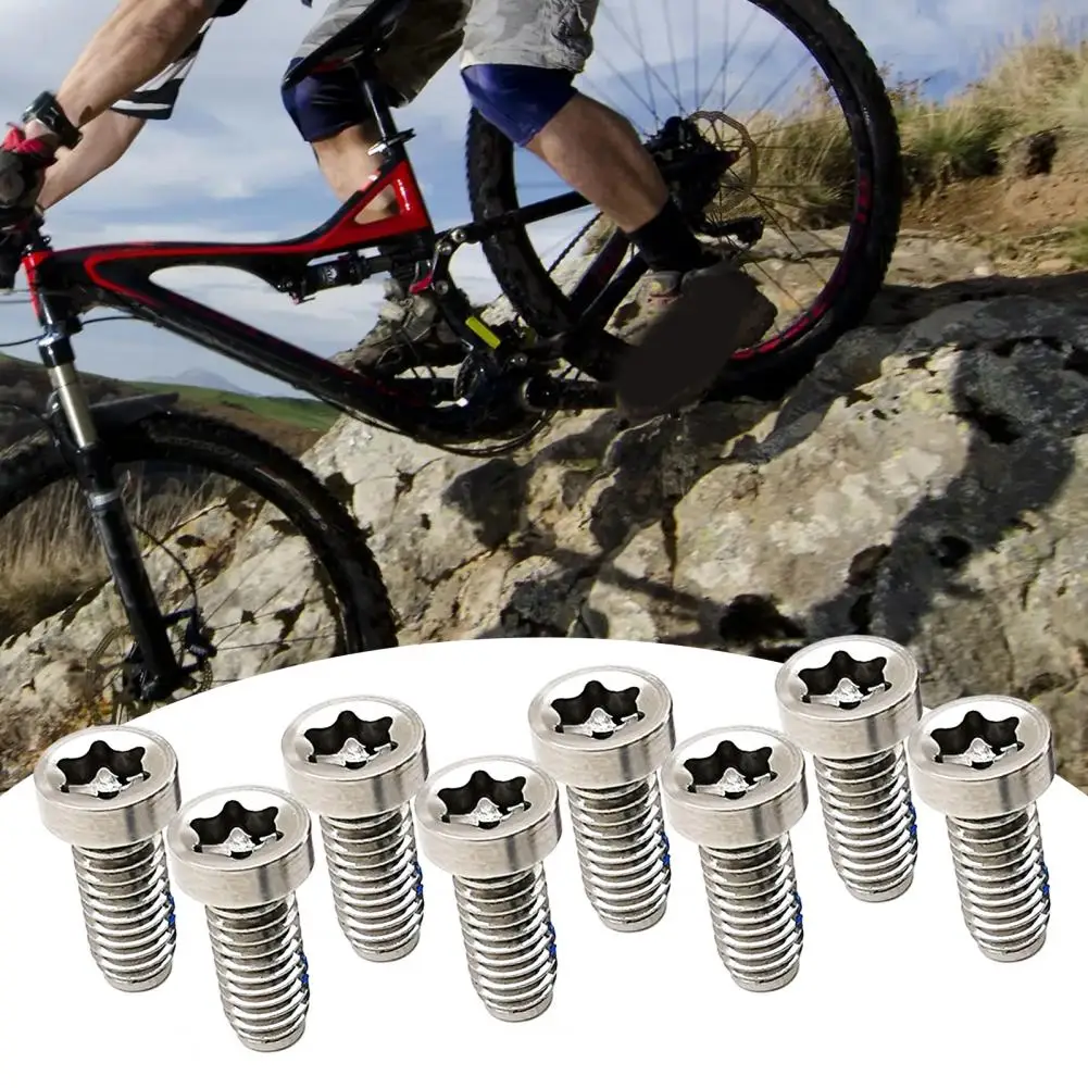 

8Pcs Bicycle Crank Bolts Stability Smooth Edge Repairing Waterproof Chainring Bolts Crank Bolts Brake Disc Screws