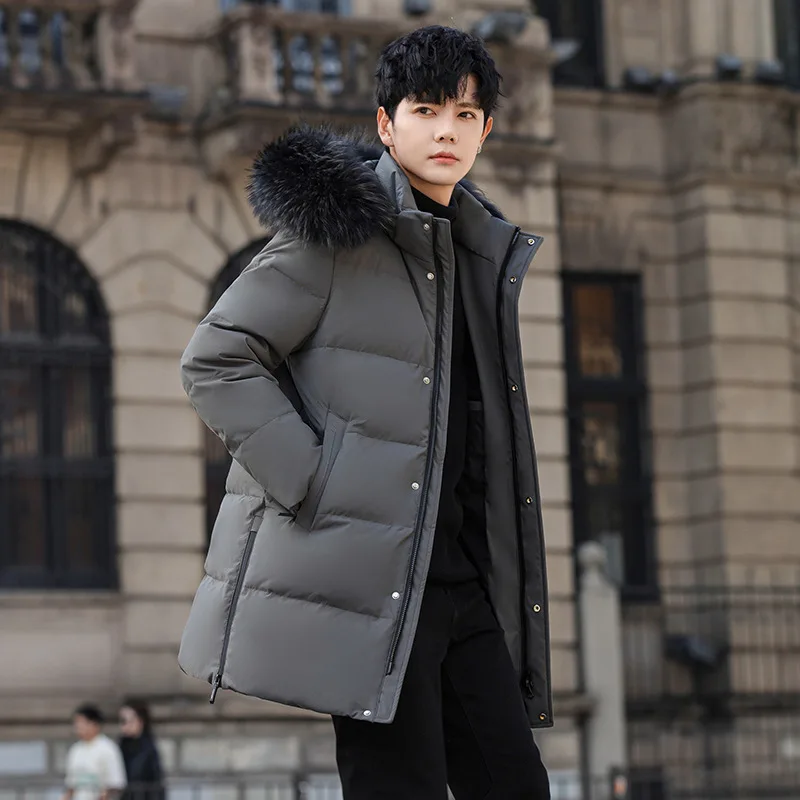 2024 осенне-зимнее новое удлиненное и утолщенное пальто из гусиного пуха с