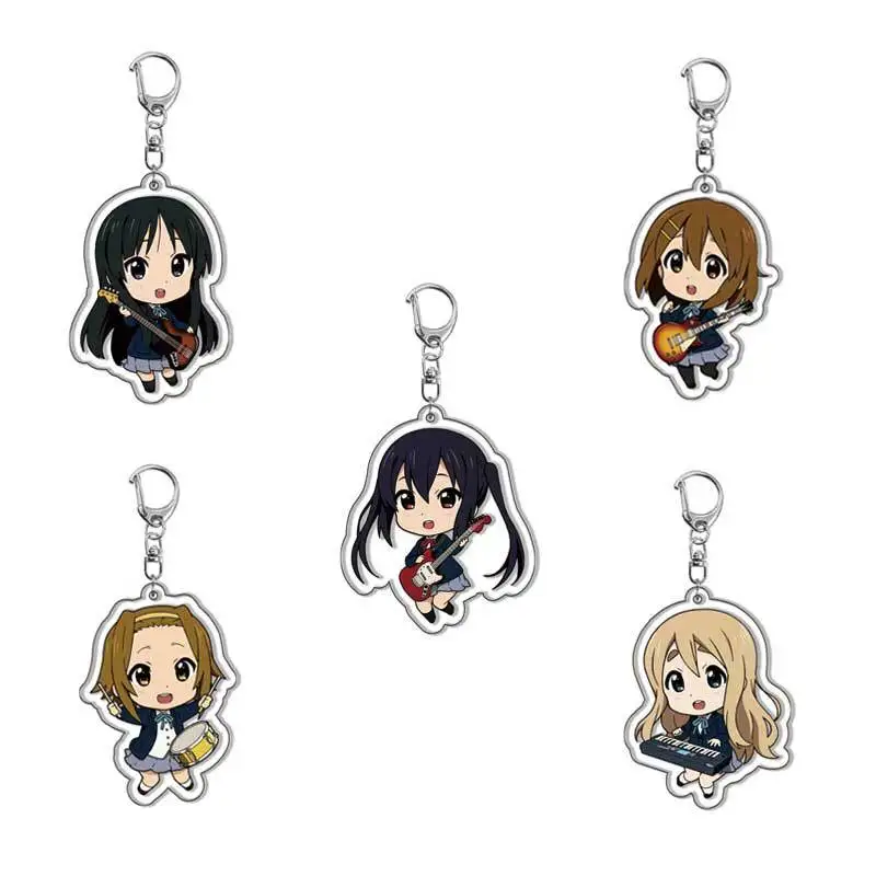 K-ON! Cartoon Anime Series Acrylic Keychain Backpack Pendant Unisex Birthday Gift Christmas Children's Toy