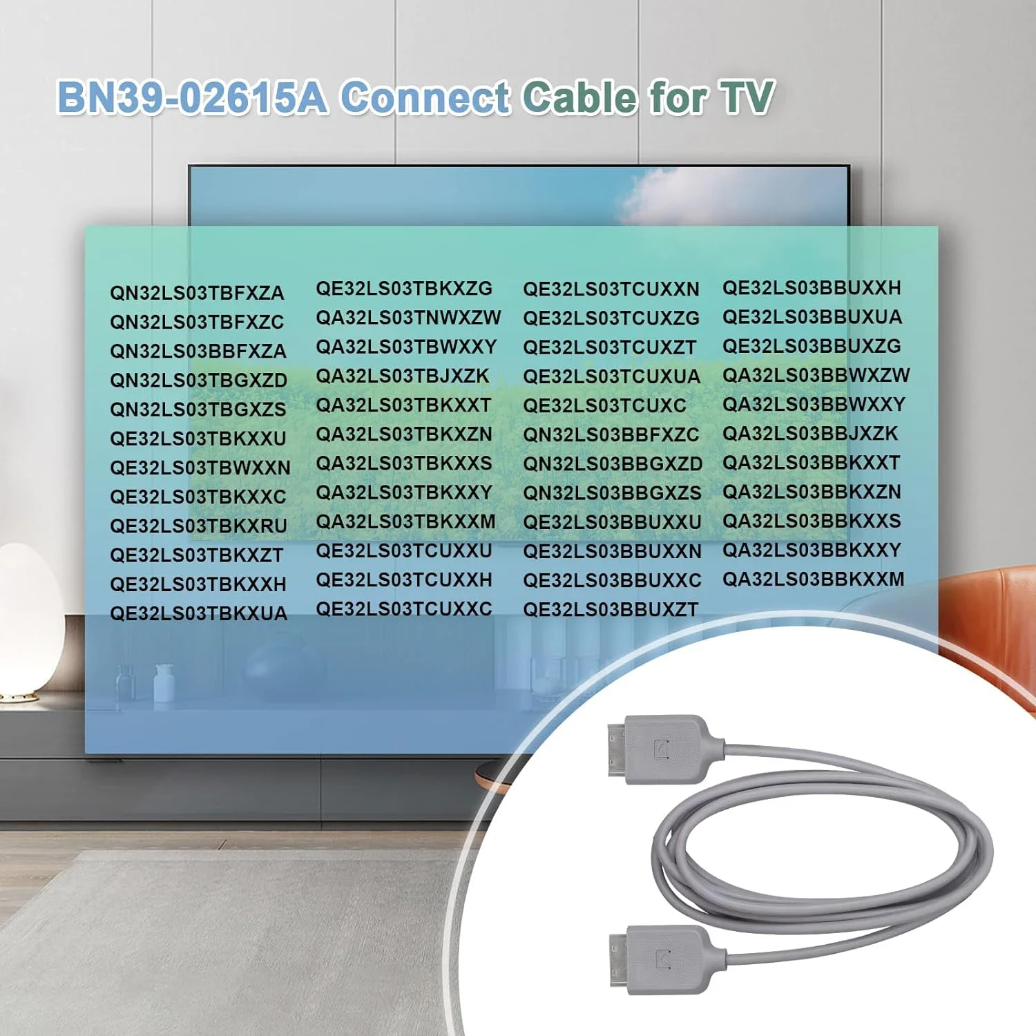 Новый соединительный кабель BN39-02615A предназначен для телевизоров QLED с рамкой QN32LS03BBG QE32LS03TBK QA32LS03TNW QE32LS03TCU QE32LS03BBU QA32LS03BBK. (art.: 3920dc5117213) - 3920dc5117213