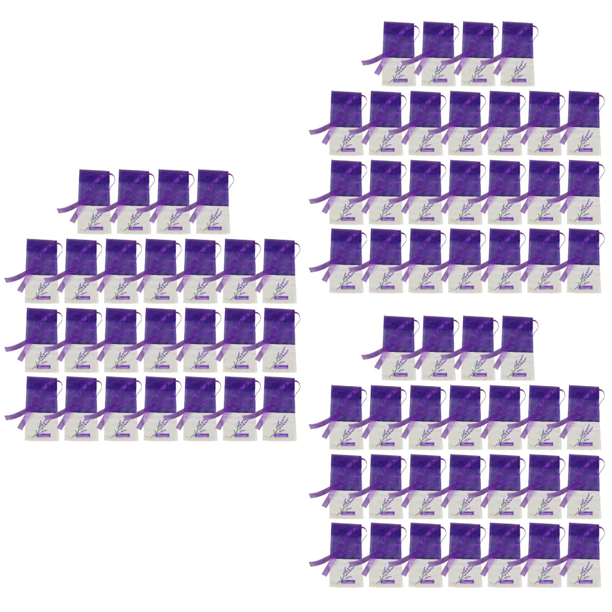 

75 Pcs Aromatherapy Bag Drawstring Hanging Drawers Closet Clear Packaging Bags Pouch