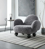 modern simple style single chair small family light luxury minimalist mocha bear single sofa living room designer