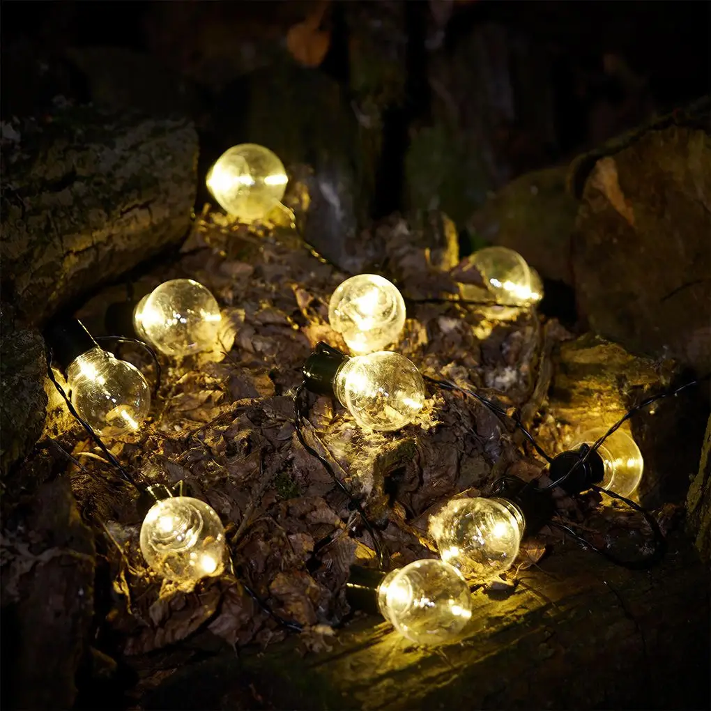 

10 Bulbs Outdoor Waterproof Solar LED String Lights Holiday Wedding Party Lamp String Courtyard Decorative Star Lamp