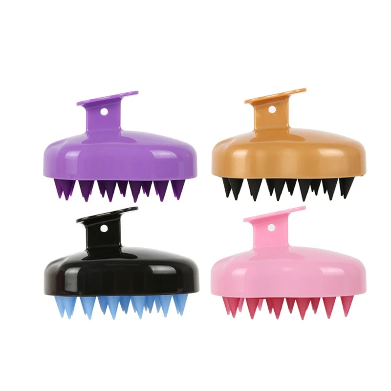 

Q1QD Silicone Hair Scalp Massager Shampoo Brush Head Scrubber Dandruff Brushes Deep Cleaning for Women Men or Pets