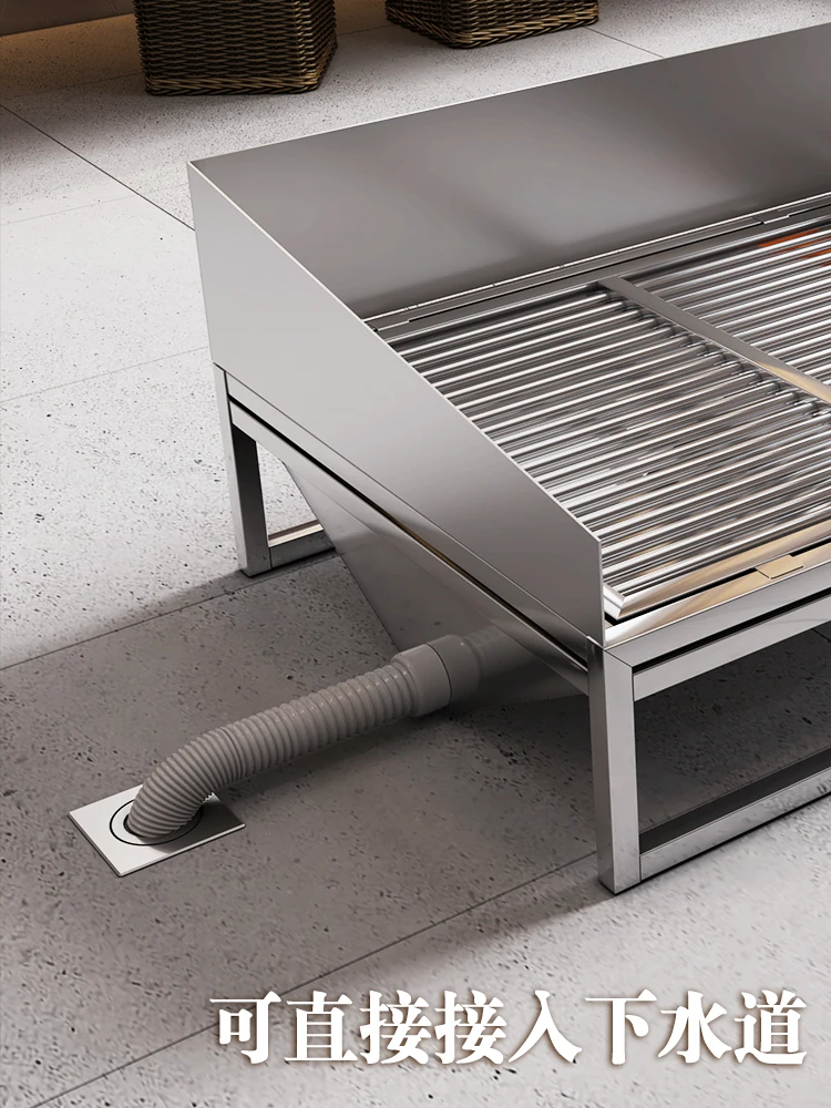 Унитаз для кошек и собак из нержавеющей стали с боковым или средним выходом