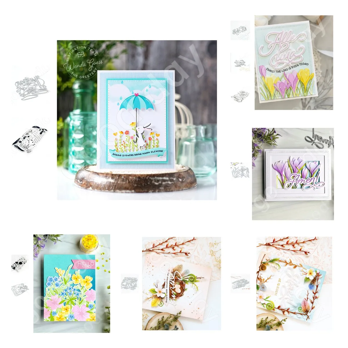 

2022 New Arrival flowers and wishes Metal Cutting Dies Stamps Stencil Scrapbook Diary Decoration Embossing Template Diy Handmade