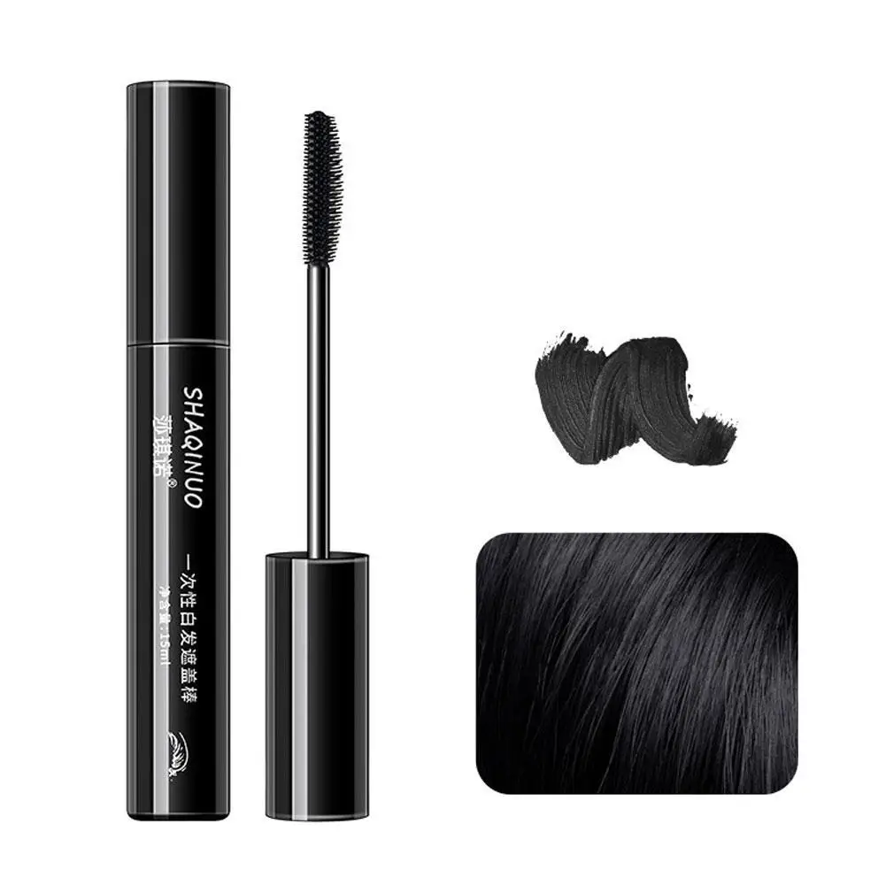 Brush Diy Hair Color Wax Mascara Dye Cream One-time White Grey Hair Cover Up Black Brown Color