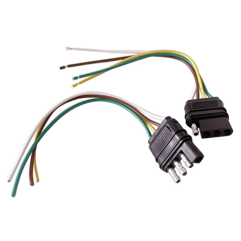 

4-Way Flat 4 Pin 18AWG 36" 12V Trailer Lamp Wiring Harness Female Plug Connector