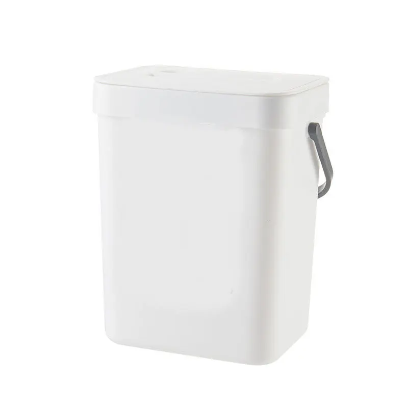 

Kitchen Hanging Open Cover Waste Bucket Household Living Room Bedroom Wall Hanging Portable Rectangular Trash Can