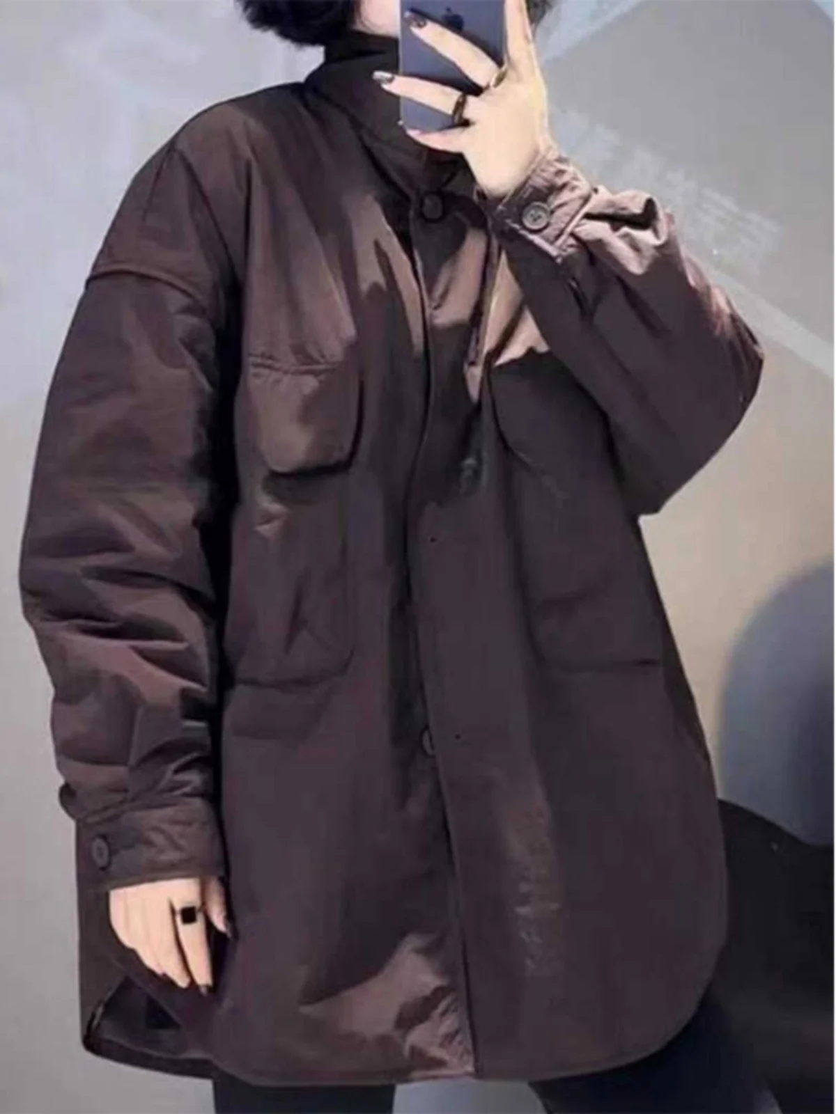 Пальто с хлопковой подкладкой верхняя одежда Женская осенне-зимняя Новинка 2024