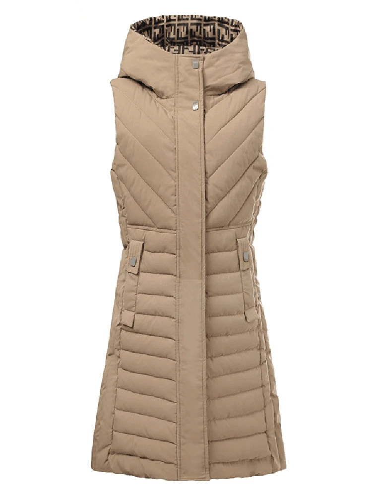 Купить Жилет Женский Длинный С Капюшоном
