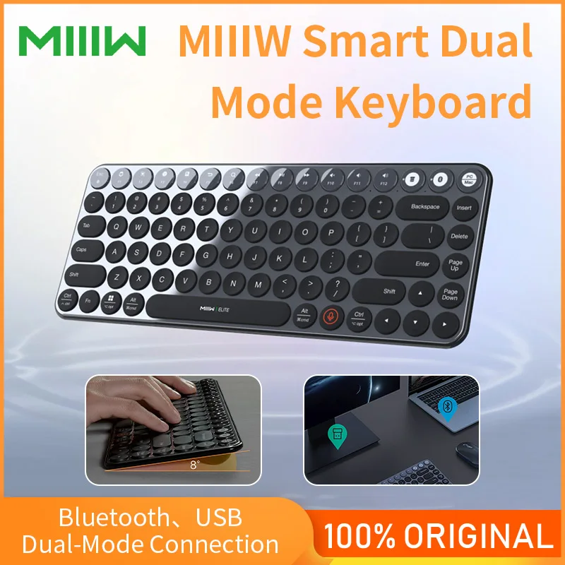 Беспроводная игровая консоль Miiiw с клавиатурой двойного режима бесшумная