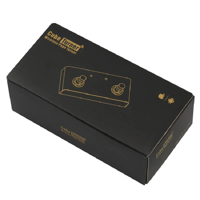 Cube Turner Wireless Page Turner Pedal Built-in Battery Supports Looper Connection Compatible with iPad iPhone Android