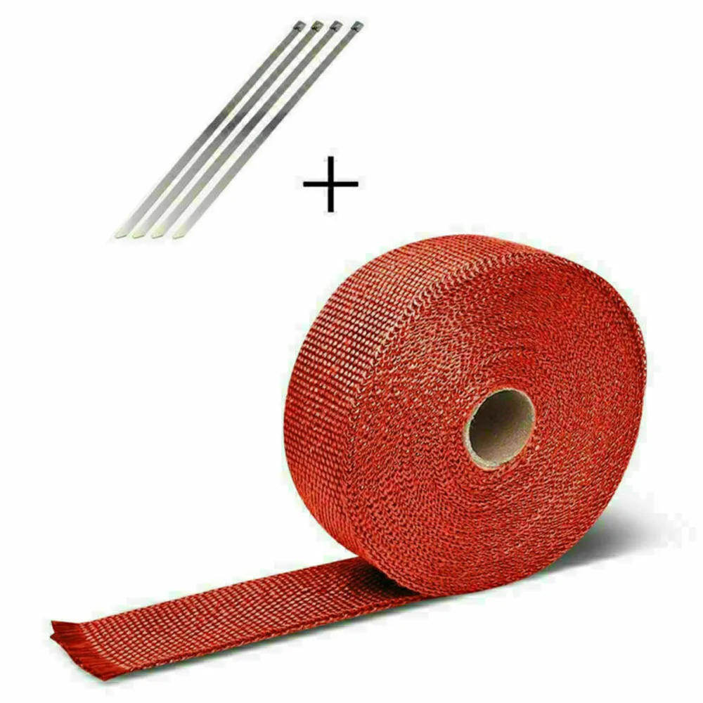 

Car Exhaust Pipe Wrap Cotton Tape Replacement Bandage Thermal Shield 5 Meters Insulation Spare