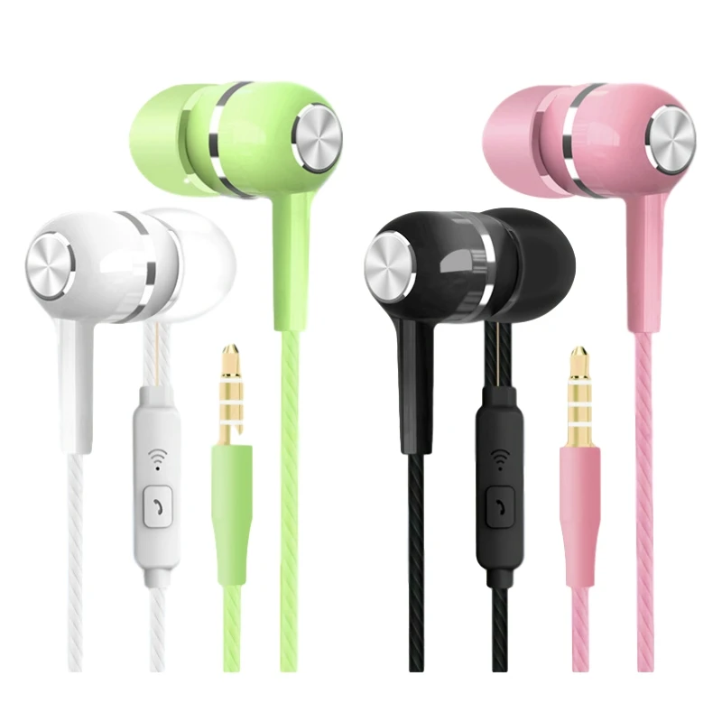 

VPB S12 Sport Earphone Wired 3.5mm Universal In Ear Headphone With Microphone No Volume Control (Pink/Green/Black/White)