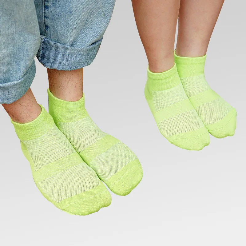 10pairs Trampoline Socks Indoor Non-Slip Sports Yoga Socks Pure Color Thickened Dispensing Women's Mesh Trampoline Socks Cotton