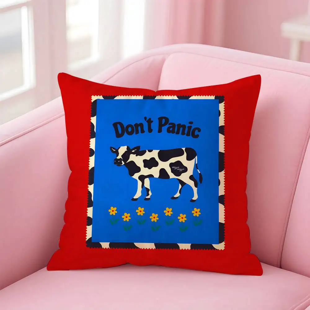 

Красочная милая наволочка W-волшебная наволочка с защитой от пыли, невидимая молния, шелковистая короткая плюшевая наволочка для дивана