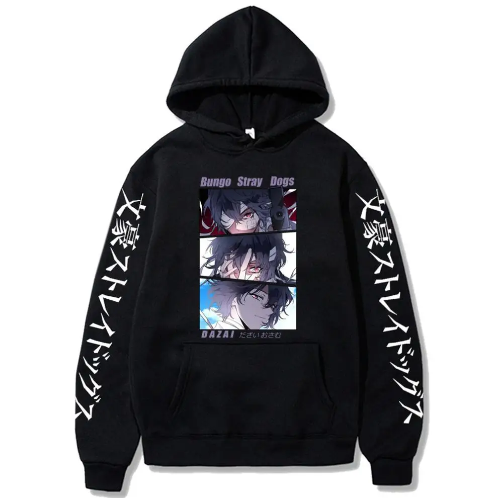 

Japan Anime Bungo Stray Dogs dazai osamu Men/Woman Hoodie Harajuku Casual Cosplay Sweatshirt Unisex Streetwear Male Oversize Top