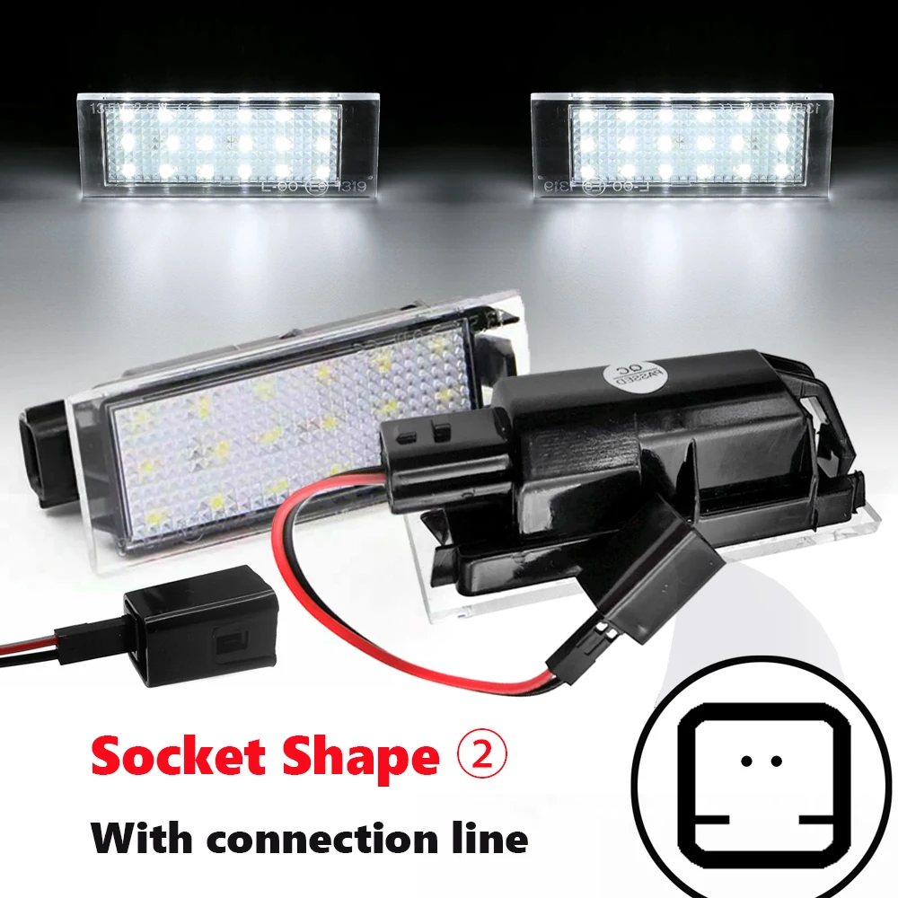 

2 светодиодных лампы освещения номерного знака для Renault Clio 3 4 Megane 2 3 CC Trafic 3 Master 2 3 Kangoo 2 Twingo 2 3 Kadjar Laguna 3