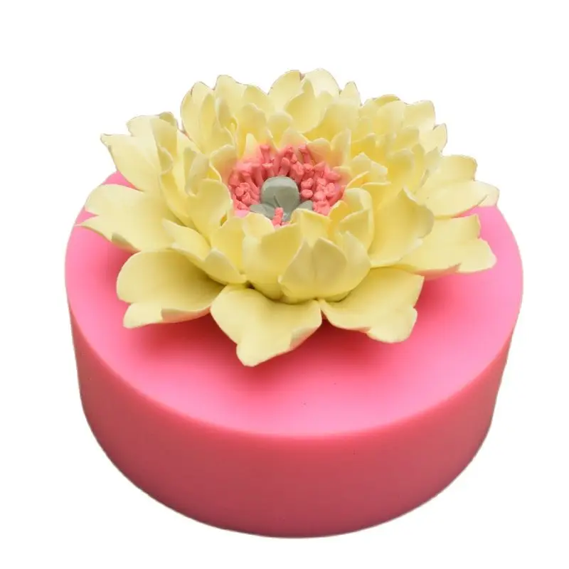 

Peony Flower Silicone Mold Handmade Flower Candle Mould DIY Soap Mold Aroma Plaster Car Pendant Mould Home Decor M385