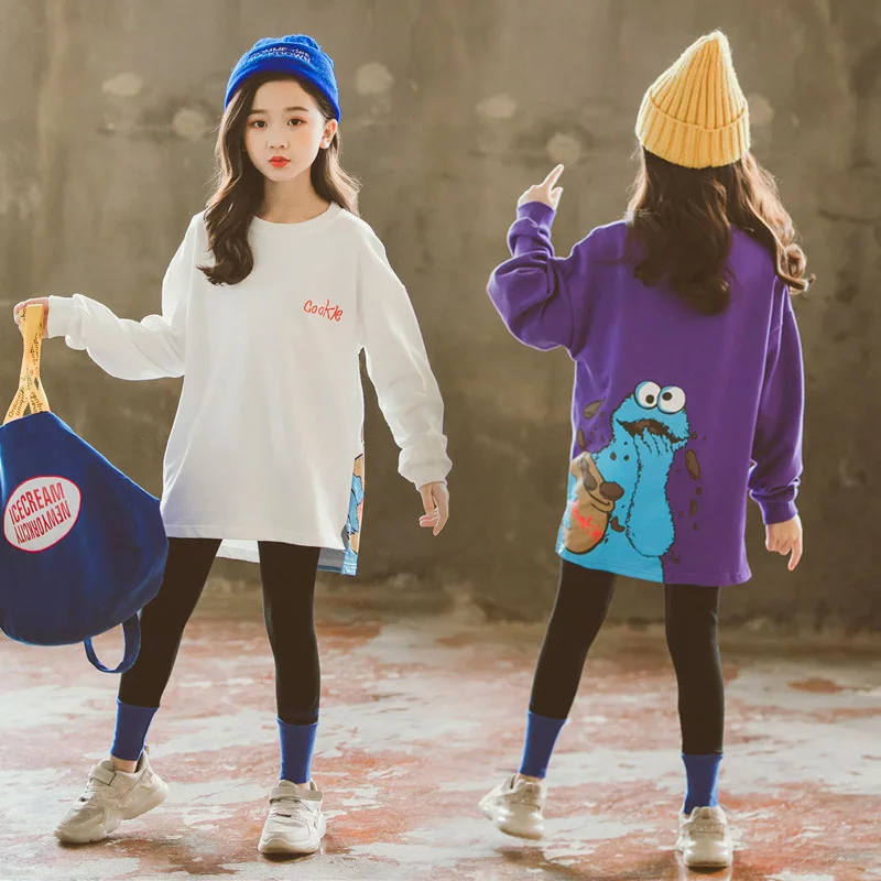 

2022 New Spring&Autumn Children Clothing Sets Cartoon Letter Casual Baby Girls Long Sleeve Top+Long Pants 2Pcs Sets
