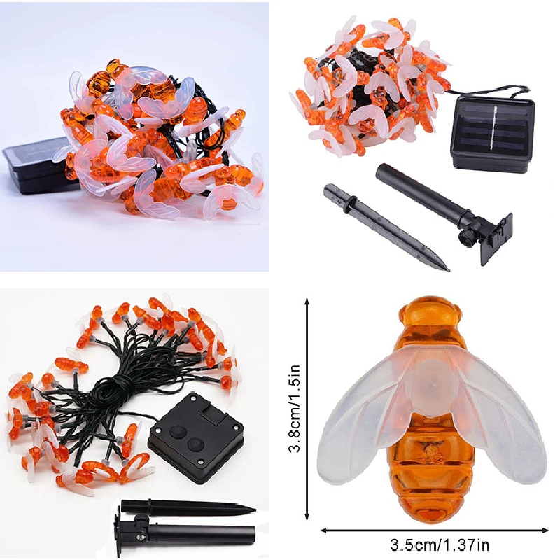 Светодиодная гирлянда на солнечной батарее водонепроницаемый уличный шнурок с