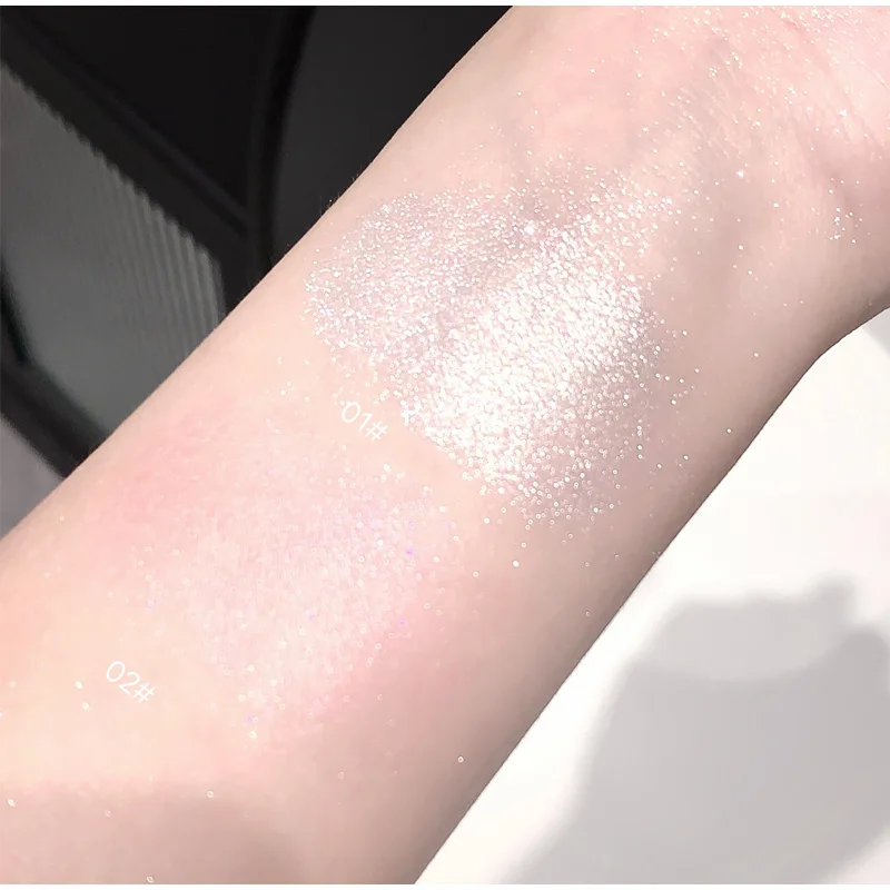 Новые глянцевые тени для век монохромные тонкие блестящие жемчужные блики