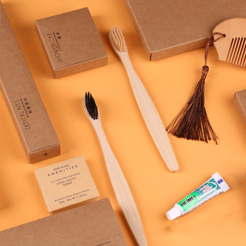 Экологичная бамбуковая зубная щетка-отдельная коробка с ультрамягкой