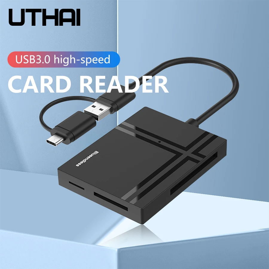 

UTHAI USB3.0 High-Speed Five in One Card Reader Type-C Computer Mobile Phone OTG Multi Drive CF/SD/TF/MS/M2