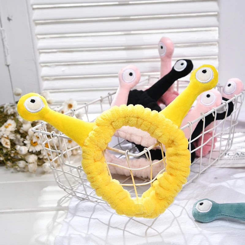 

Korea face wash hairband snail elastic hair band headband hair accessories Girls cute cartoon makeup Headbands Headwear Turban