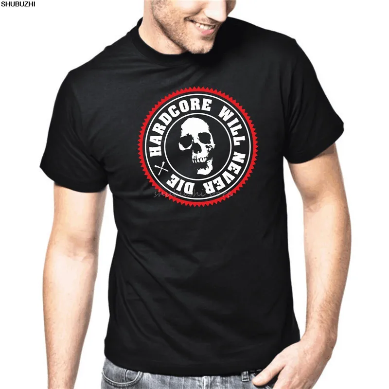 

Hardcore Will Never Die | Hardstyle | DJ | Totenkopf | Skull | S-5XL T-Shirt Summer Short Sleeves T Shirt Fashion sbz4395