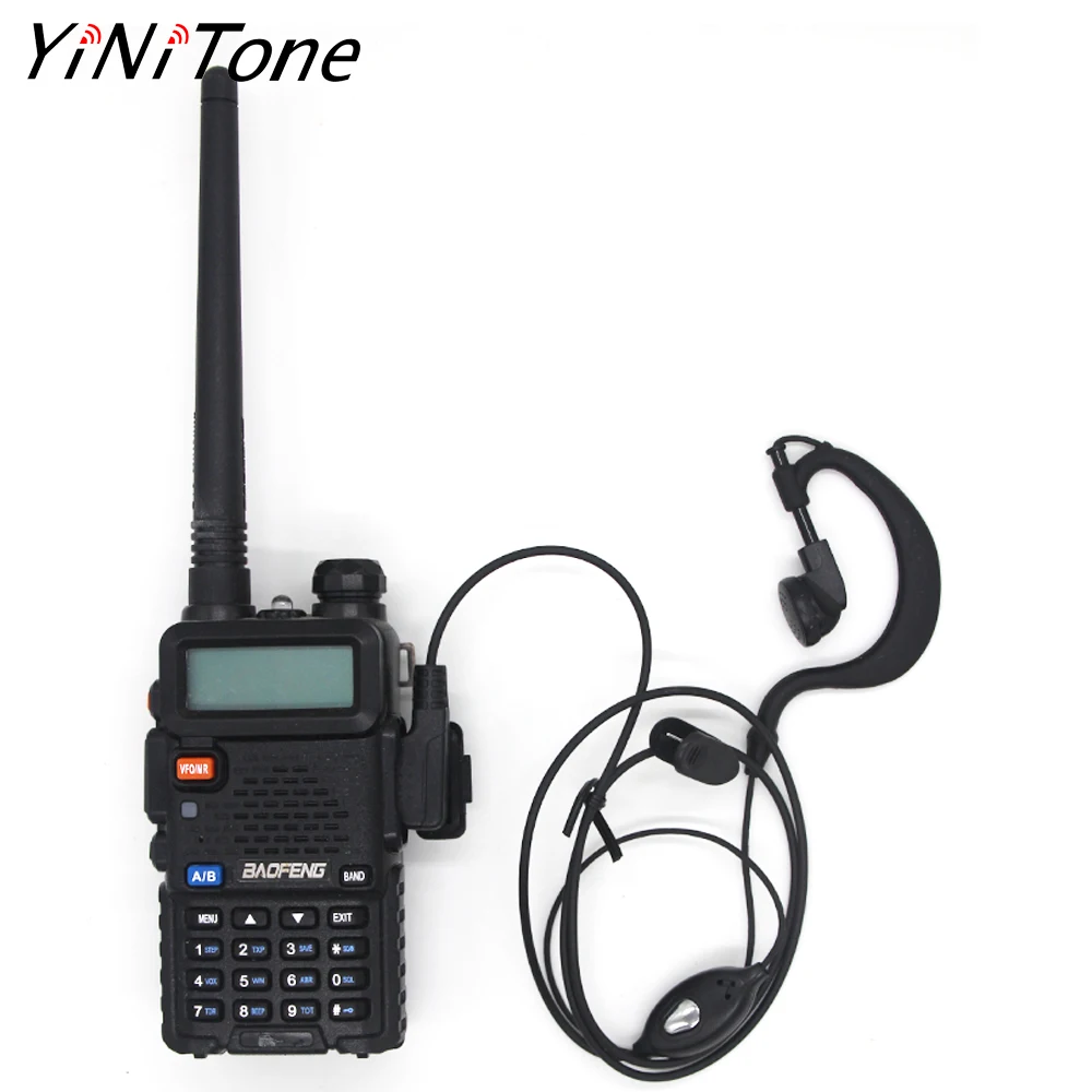 2PCS PTT Mic headphone Walkie Talkie Earpiece baofeng headset for UV-5R UV-5RE UV-6R BF-888S ksun Kenwood CB Two Way Radio