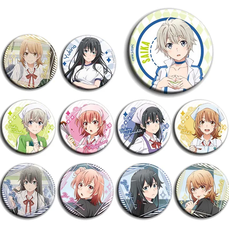 

Anime My Teen Romantic Comedy SNAFU Hikigaya Hachiman Yukino Yukinoshita Badge Cosplay Costume Garniture Itabag Bedge Brooch Pin