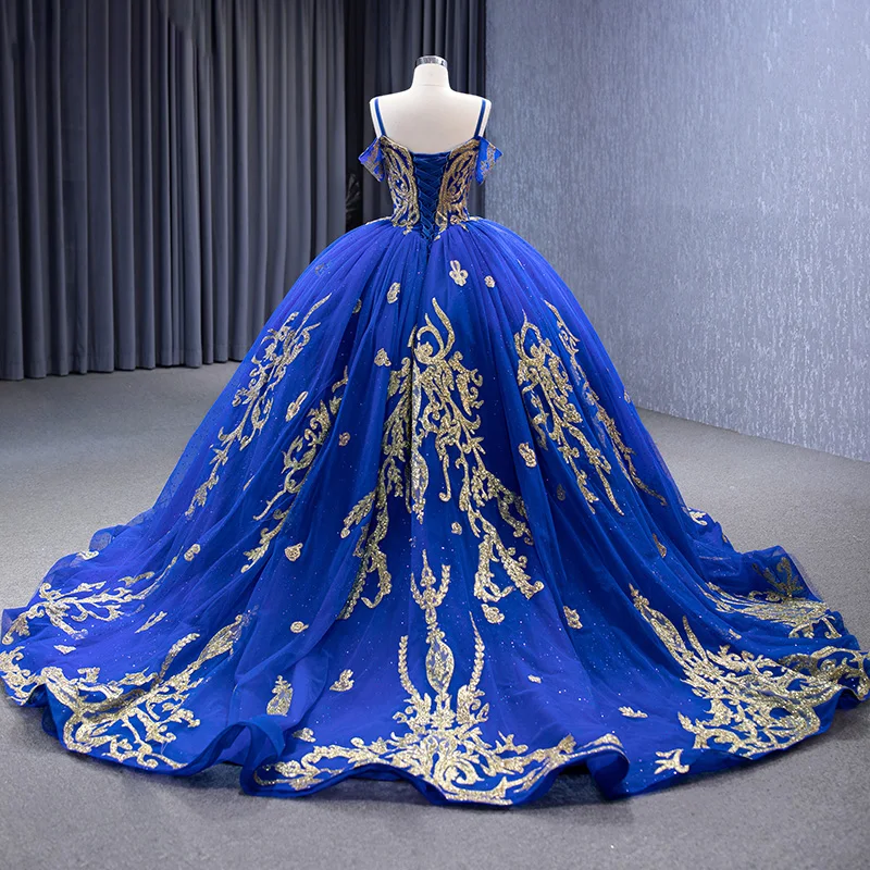 Exquisite Quinceanera Dresses Ball Gown Appliques Sweetheart Vestidos De 15 Años Blue RSM231062 Vestido De Niña De Las Flores 2