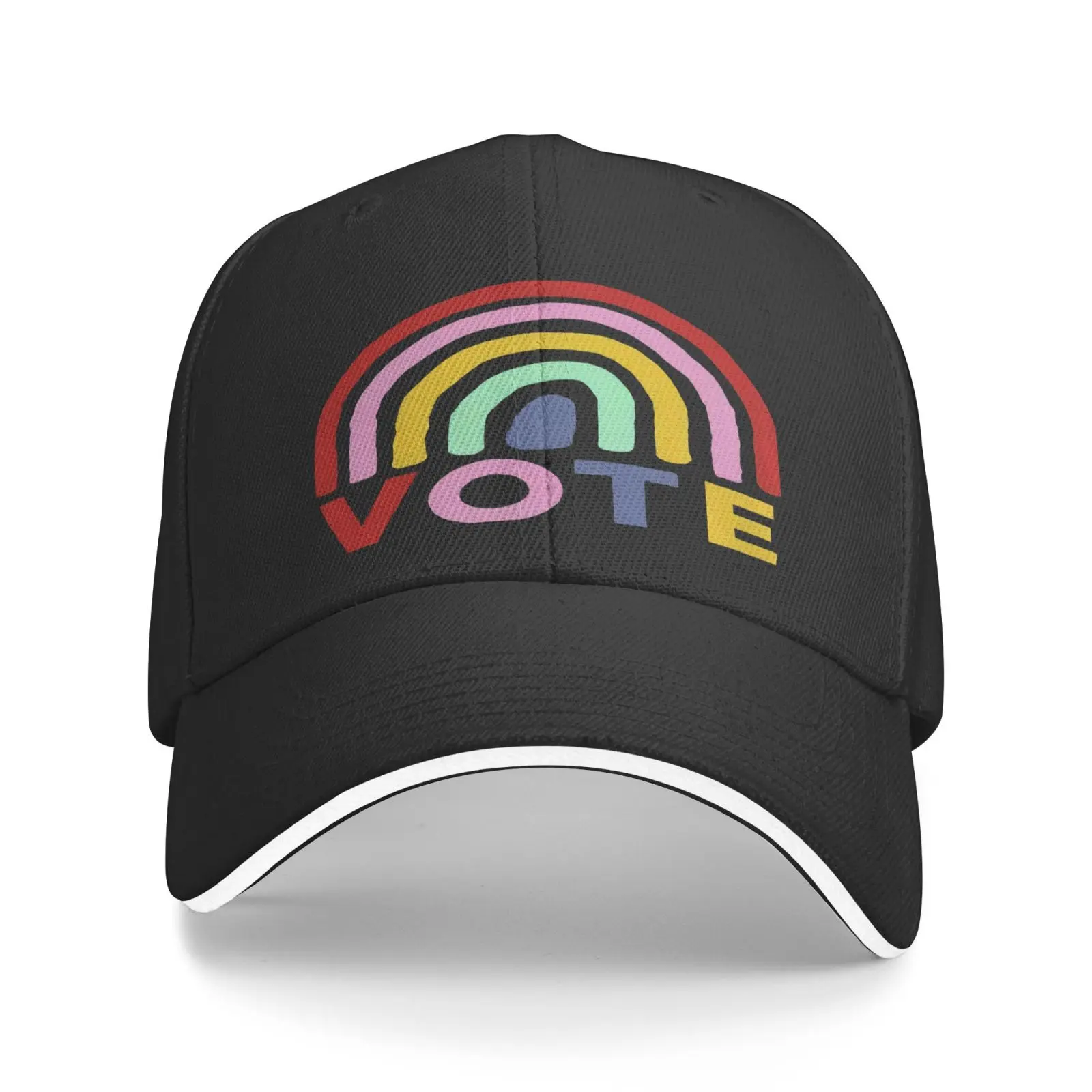 

Шляпа с надписью Rainbow Vote Great, женская летняя шапка, берет, женская шапка, женские зимние шапки 2022, женская шапка из искусственной кожи, солнцез...