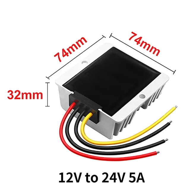 Конвертер постоянного тока 12 вольт до 24 вольт 19 в 20A-1A повышающий регулятор напряжения питания для автомобильного зарядного устройства для ноутбука