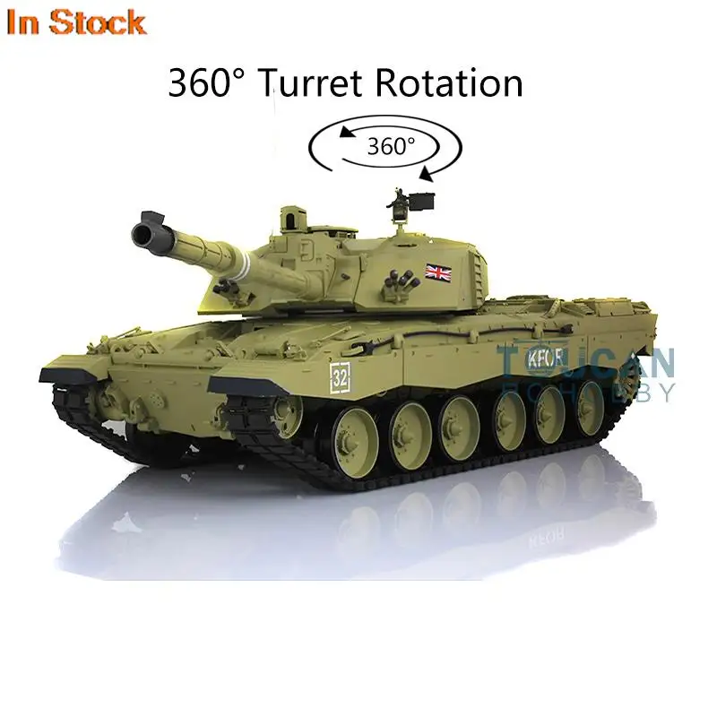 

2.4G Henglong 1/16 Scale 7.0 Plastic Challenger II RTR RC Tank 3908 360° Turret