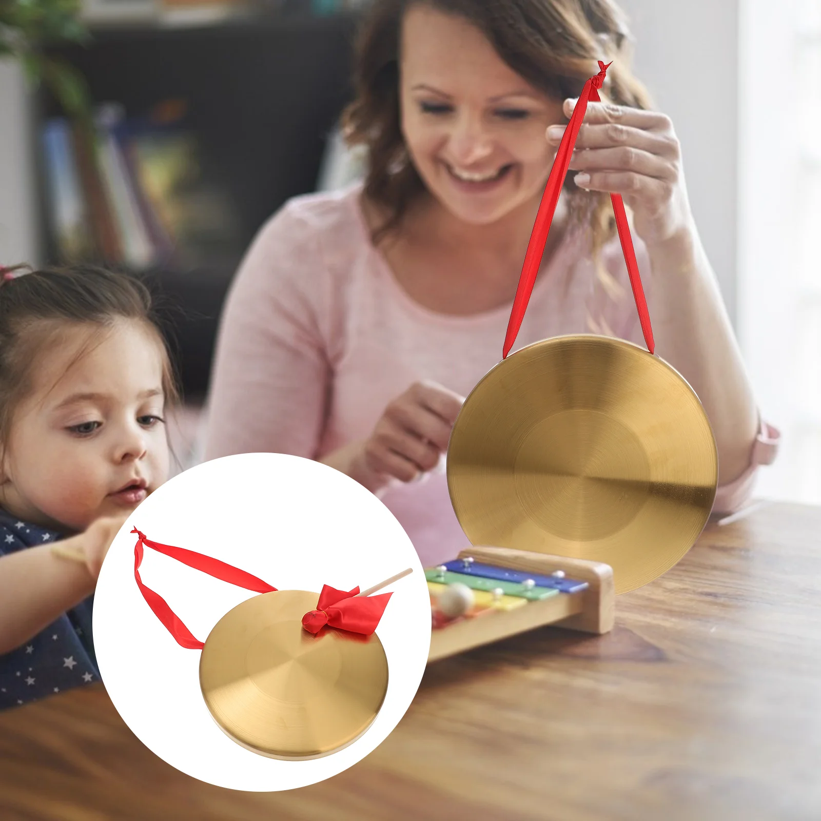 

Gong Kid Outdoor Toys Hand Play Hammer Cymbal Company Opening Chinese Copper Steel Alloy Durable Child Drum cymbals