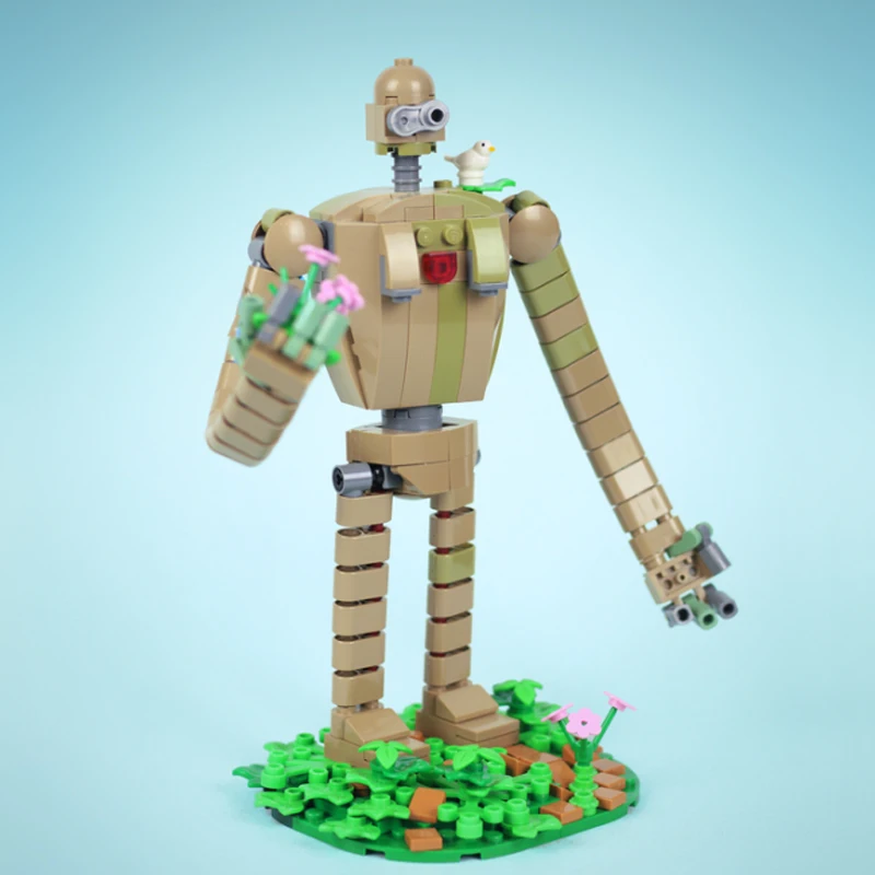 

Moc Anime Sky Castled Guardian Robot Figure Model Building Block Action Robot Toy Diy Block Children's Toy Birthday Gift for Kid