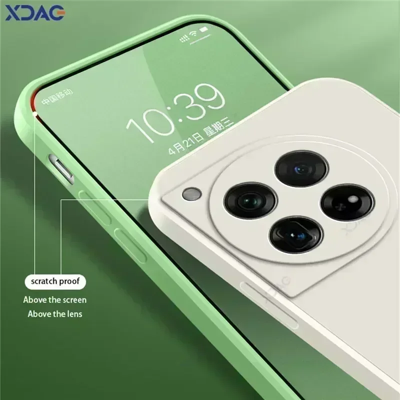 Квадратный жидкий силиконовый чехол для телефона Oneplus Ace 3 Ace3 12R 12 R 5G глобальная