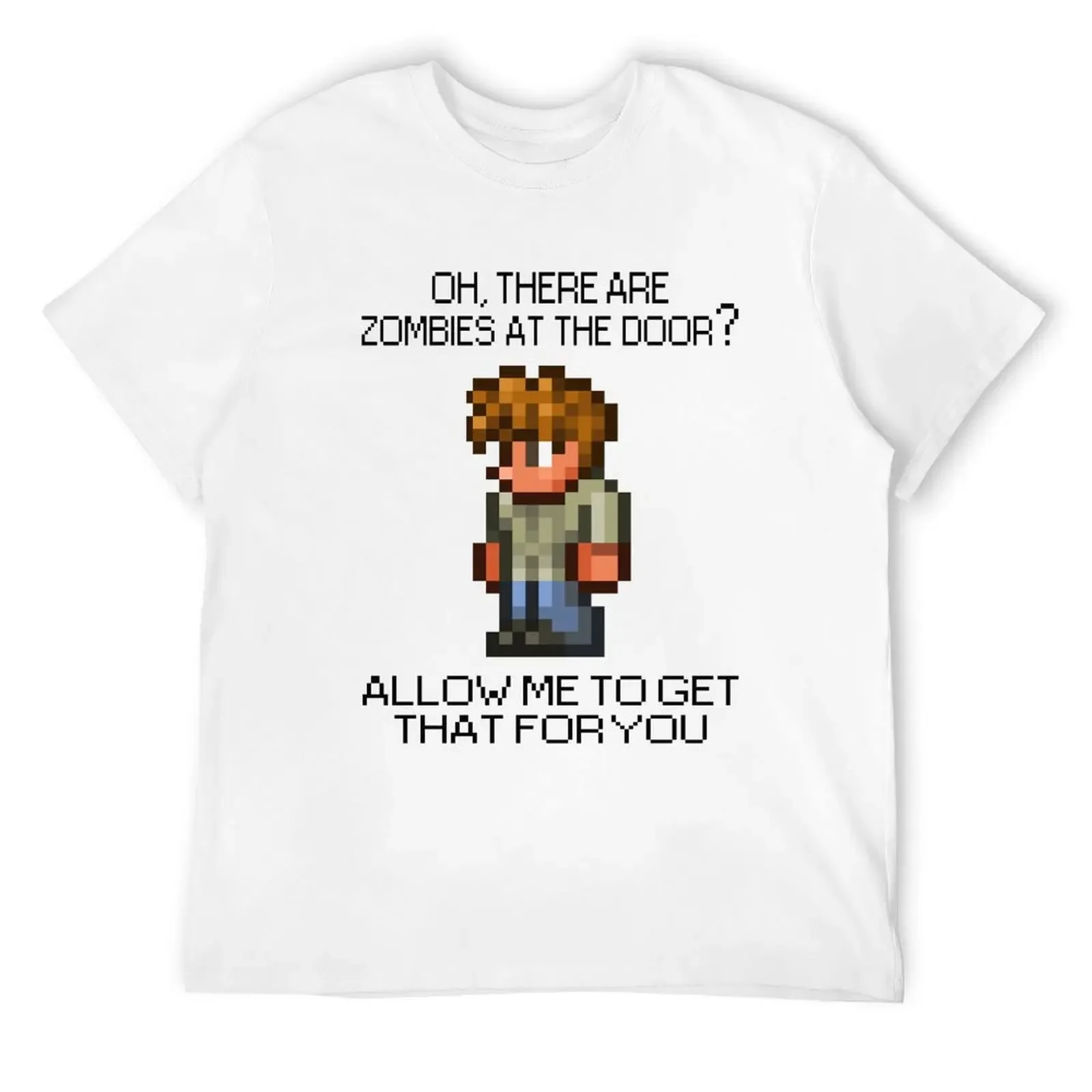Персонаж игры Terraria — О There Are Zombies At The Door? Футболка с аниме рубашка Croswit мужская
