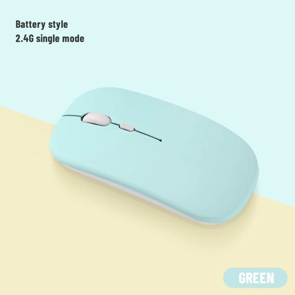 

Wireless Dry Battery Mouse For Laptop Computer PC, Slim Mini Noiseless Cordless Mouse 2.4G Single/Dual Mode Mice For Home/Office